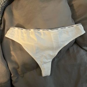 NWOT Calvin Klein white logo thong